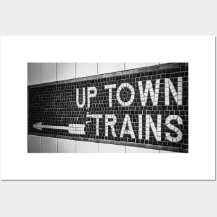 Up Town Trains (black and white) Posters and Art